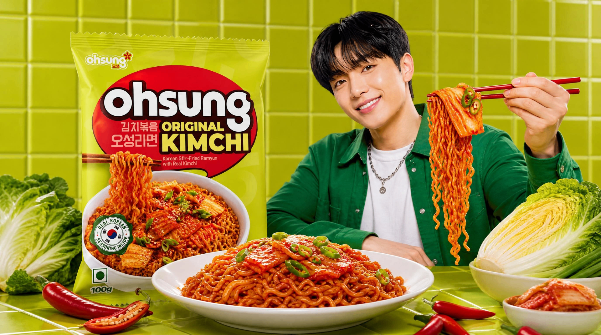 OHSUNG Original Kimchi campaign with model